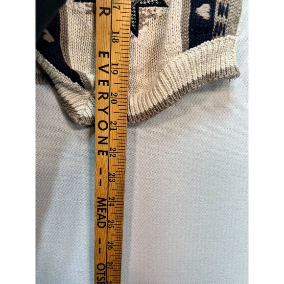 Christopher & Banks Women's Ramie Hand Embroidered Vest Size M Beige Geometric - Picture 8 of 12